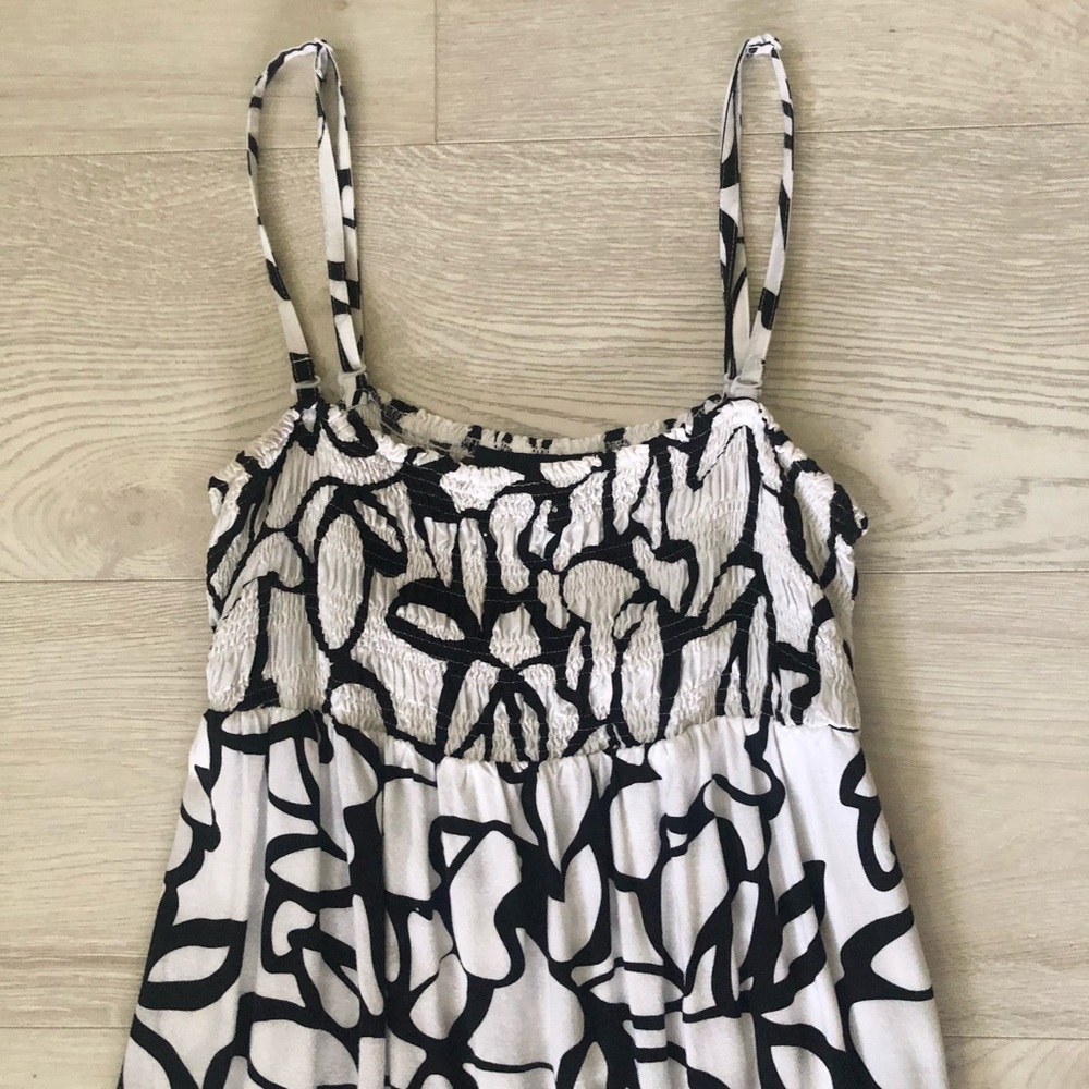 INC International Concepts Maxi Smocked Ruffle Dress - Picture 16 of 16